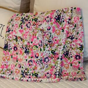 crown & ivy Pink Floral Wrap Skorts